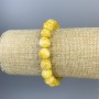 Jadeite Bracelet with Faceted Bead 10mm, 18 cm, Stretch