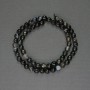 Faceted agate beads – ball-shaped, 6 mm diameter ± on a thread, length 37 cm+
