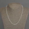 Topaz and Rock Crystal Necklace, faceted beads, 6 mm diameter, 45 cm length +/- with clasp