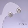 Сережки Xuping 9х10мм родій