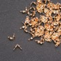 Bead Frog for Beads, Gold-tone Metal, 7x4 mm (±), Gold-tone Metal Finish, 10 g (±), 140 pcs